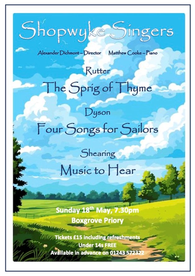 Shopwyke Singers event poster